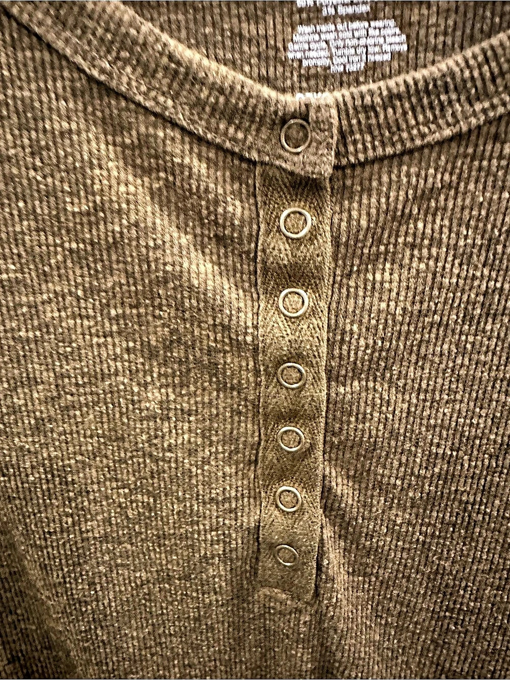 Sonoma Goods For Life Long Sleeve Henley in Brown XL - Picture 4 of 4
